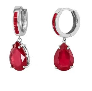 11.3 Carat 14K Solid White Gold Something Red Ruby Earrings