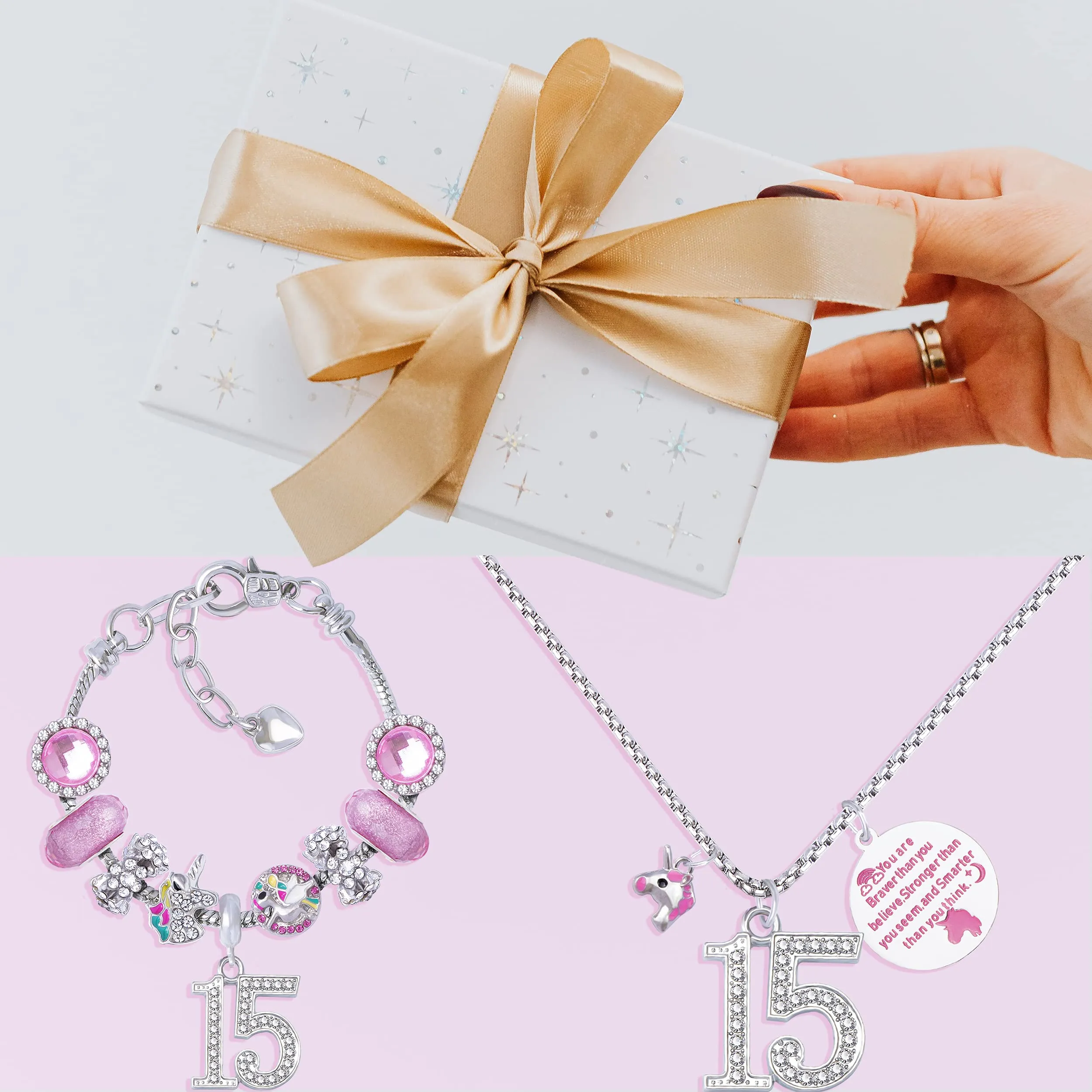 15th Birthday,15th Birthday Gifts for Girls,15th Birthday Charm Bracelet,15th Birthday