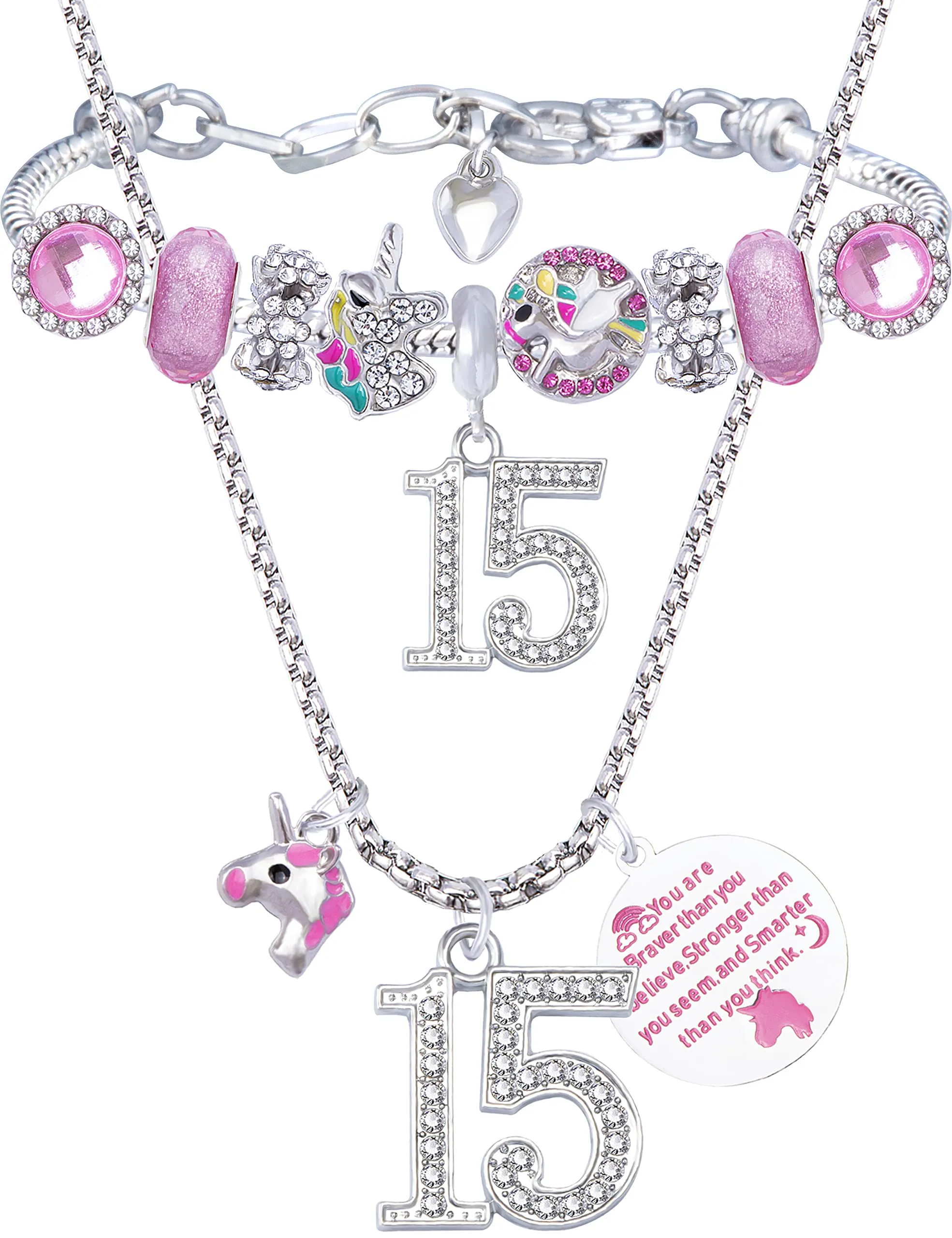 15th Birthday,15th Birthday Gifts for Girls,15th Birthday Charm Bracelet,15th Birthday