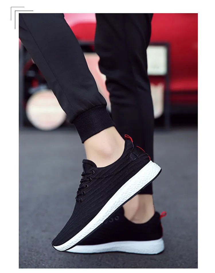 2024 spring and summer breathable net deodorant men's shoes casual shoes Korean youth students wild fly woven sports shoes