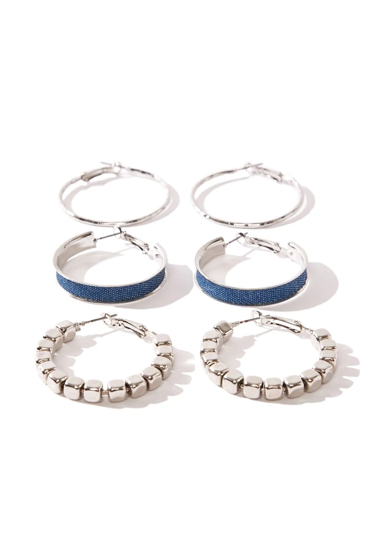 3 Pair Hoop Earring Set