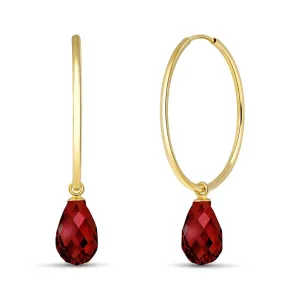 4.5 Carat 14K Solid Yellow Gold Margherita Garnet Earrings