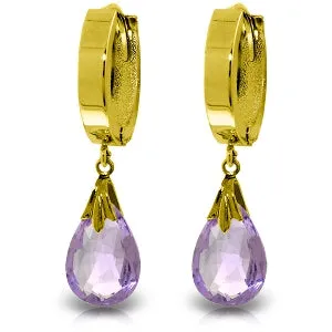 6 Carat 14K Solid Yellow Gold Jordana Amethyst Earrings