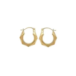 9ct Yellow Gold 08mm Creole Earrings ER152