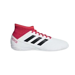 Adidas Kid's Predator Tango 18.3 Indoor Soccer Shoes - White / Coral Red