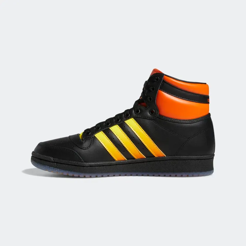 Adidas Men's Top Ten Hi Shoes - Core Black / Beam Yellow / Semi Impact Orange