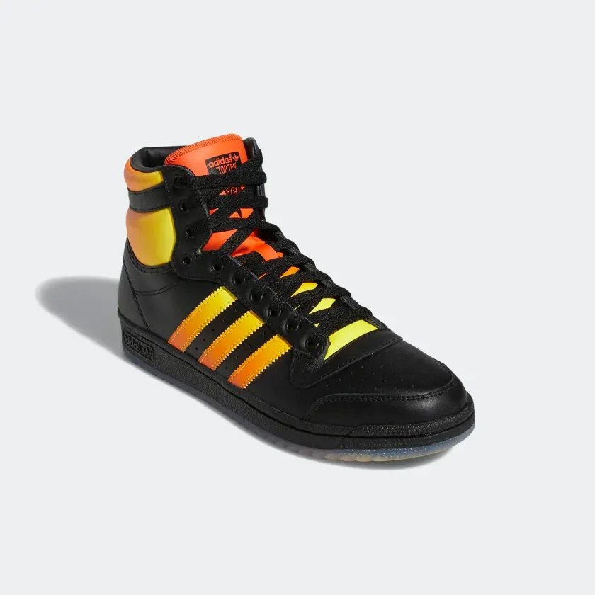 Adidas Men's Top Ten Hi Shoes - Core Black / Beam Yellow / Semi Impact Orange