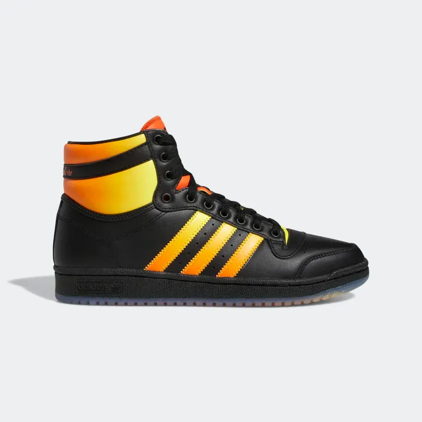 Adidas Men's Top Ten Hi Shoes - Core Black / Beam Yellow / Semi Impact Orange