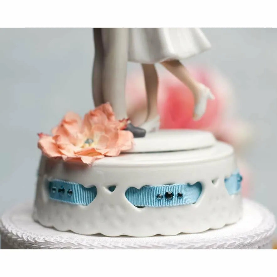 Adorable "Leg Pop" Ribbon Accent Cake Topper- Custom Colors!