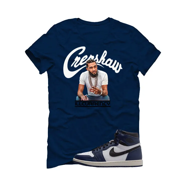 Air Jordan 1 High OG Midnight Navy Navy Blue T-Shirt (Crenshaw)| illcurrency