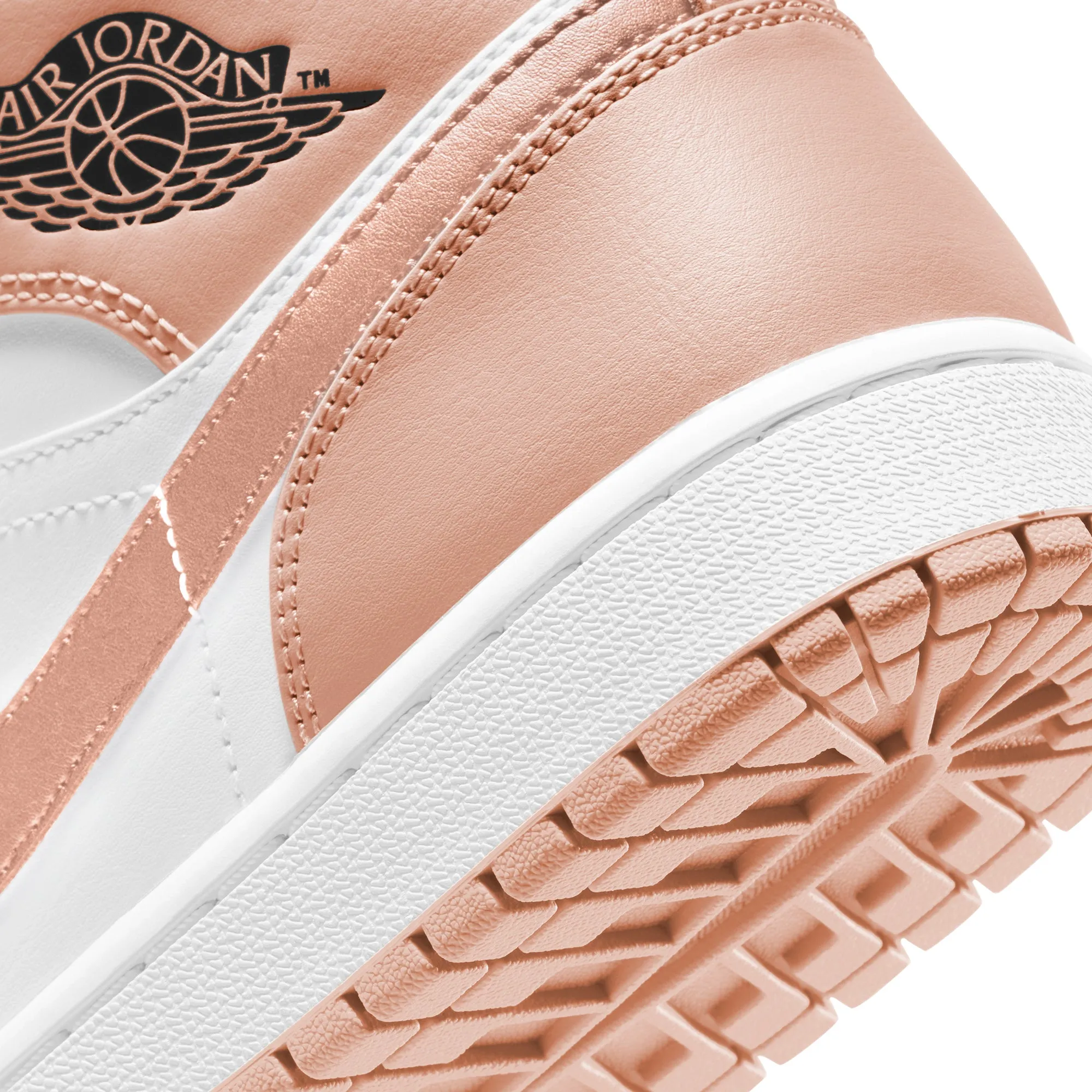 Air Jordan 1 Mens Mid Shoes 'White/Arctic Orange-Black'