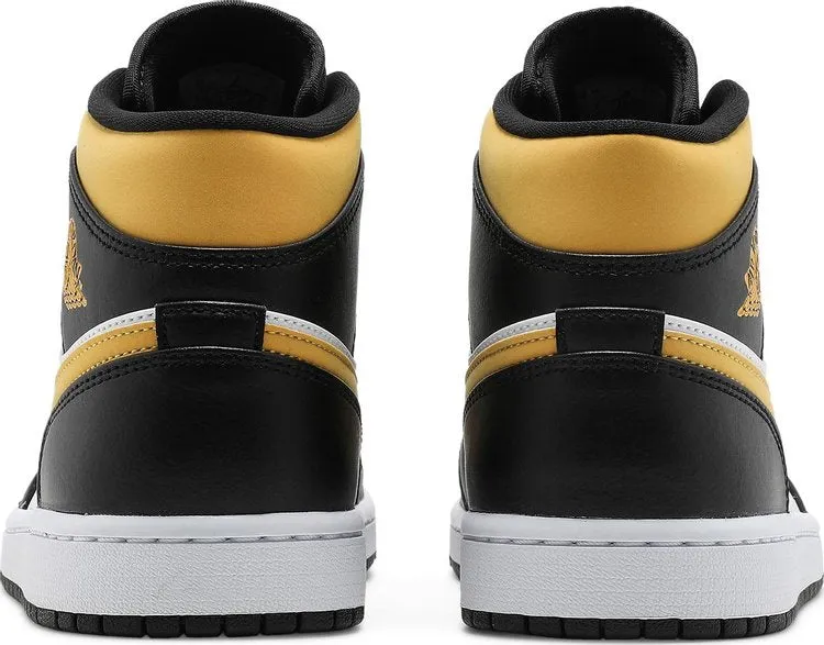 Air Jordan 1 Mid Black University Gold sneakers, white