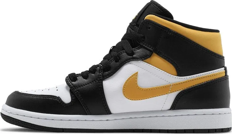 Air Jordan 1 Mid Black University Gold sneakers, white