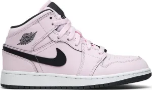 Air Jordan 1 Mid GS Pink Foam sneakers, pink