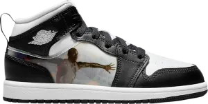 Air Jordan 1 Mid PS Hologram Sneakers, Black