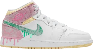 Air Jordan 1 Mid SE PS Ice Cream, white