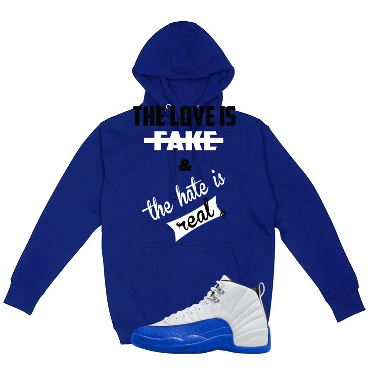 Air Jordan 12 Blueberry Royal Blue T-Shirt (Love is Fake)| illcurrency