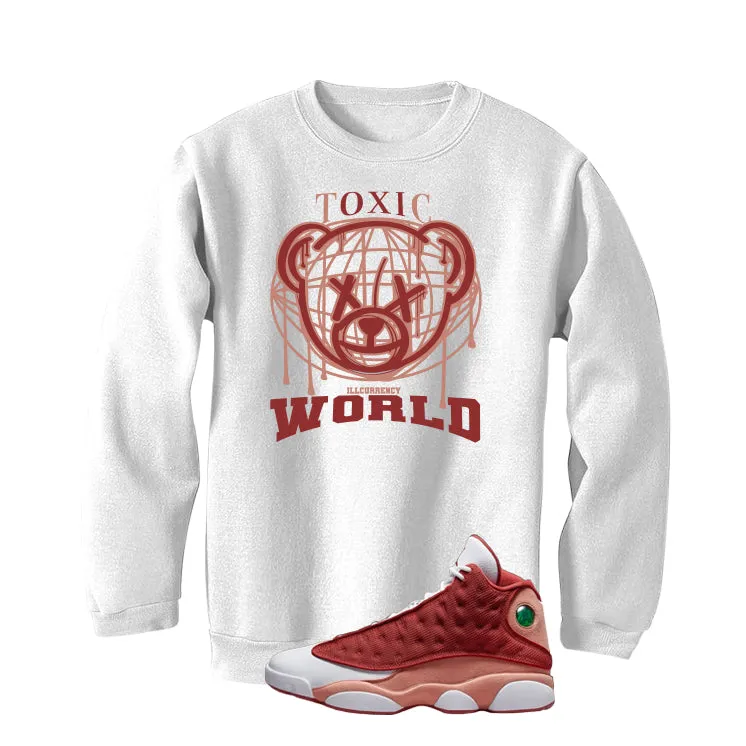 Air Jordan 13 Dune Red White T-Shirt (Toxic World)| illcurrency