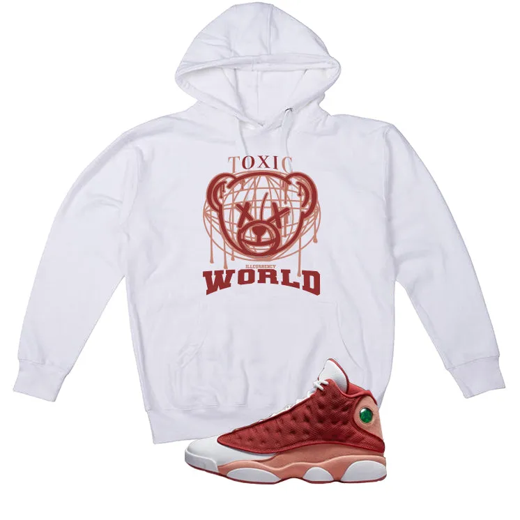 Air Jordan 13 Dune Red White T-Shirt (Toxic World)| illcurrency