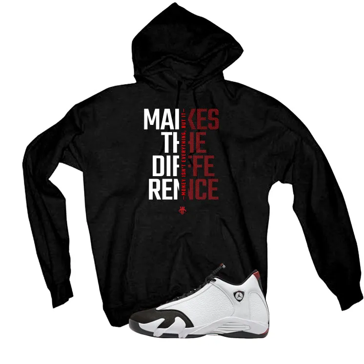 Air Jordan 14 Black Toe Black T-Shirt (Money Makes A Difference)| illcurrency