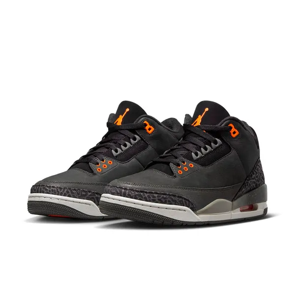 Air Jordan 3 Retro 'Fear Pack 2023' in night stadium/total orange-black