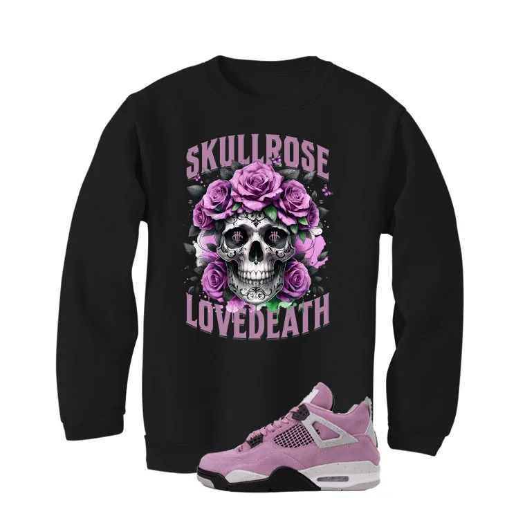 Air Jordan 4 WMNS Orchid Black T-Shirt (Skull Rose)| illcurrency