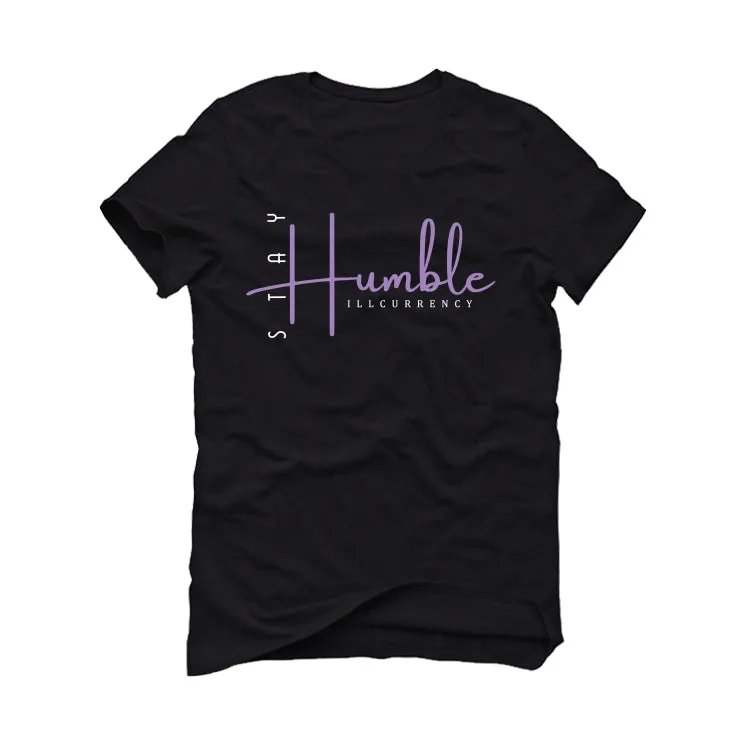 Air Jordan 7 GS “Barely Grape” Black T-Shirt (Stay Humble)