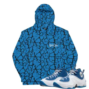 Air Penny 2 Atlantic Blue Mesh Crackle Hoodie