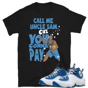 Air Penny 2 Atlantic Blue "Uncle Sam" Shirt