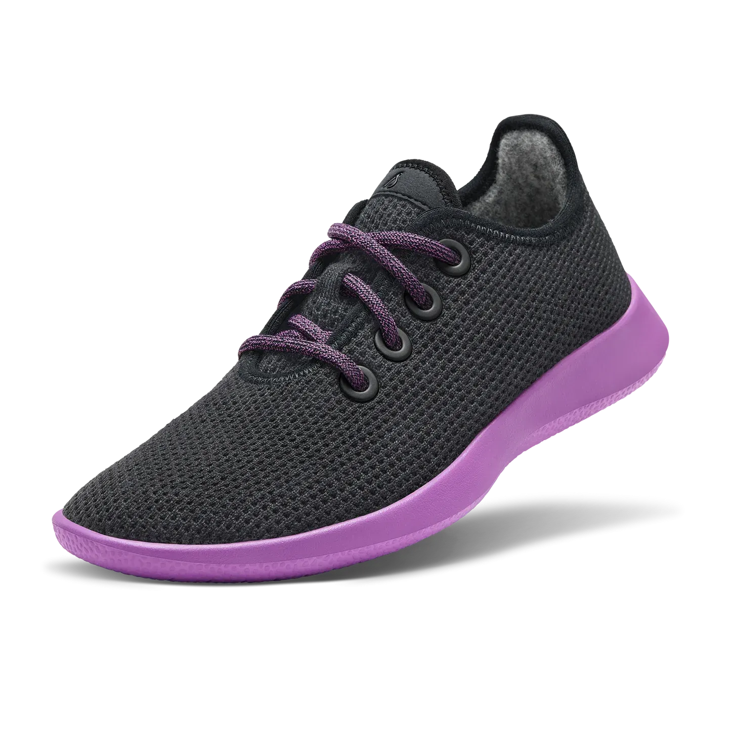 Allbirds Tree Runners - LIMITED EDITION:  Natural Black (Lux Purple Sole)