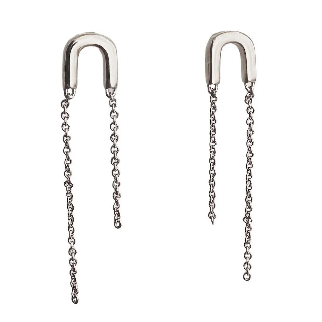 Arc Double Chain Earring