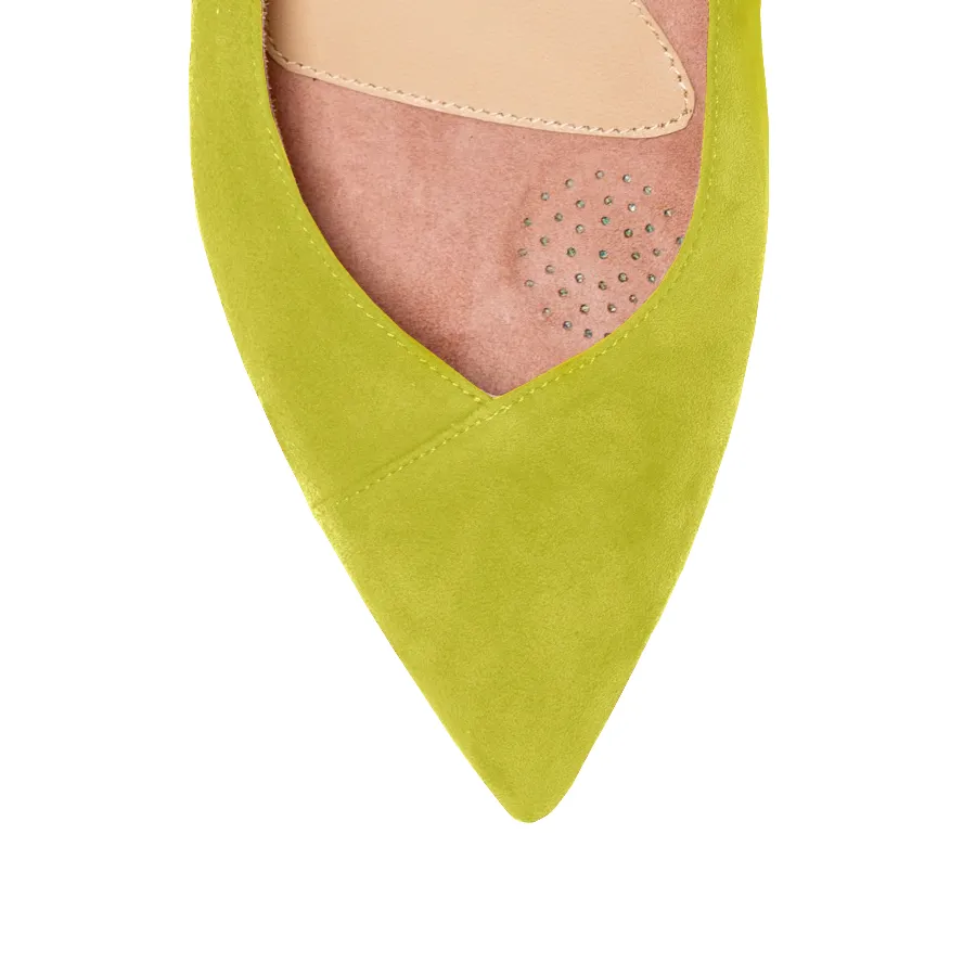 [Archive - Final Sale] Lively Lime Suede Flat