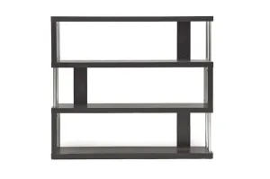 Barnes Dark Brown Three-Shelf Modern Bookcase