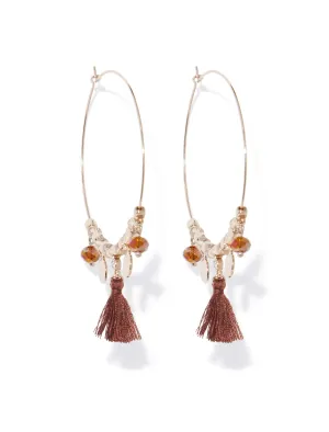 Belle Beaded Hoop Earrings