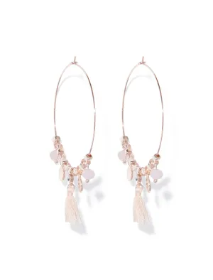 Belle Beaded Hoop Earrings