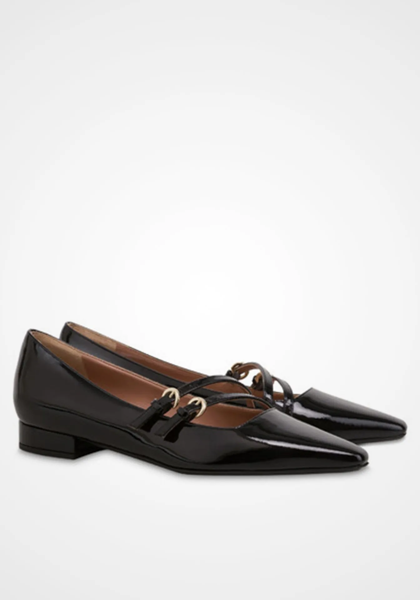 Bi-Buckle Ballerina Flats