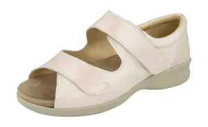 Bliss Pearl White/Beige Wide Fit Sandal - DB Shoes