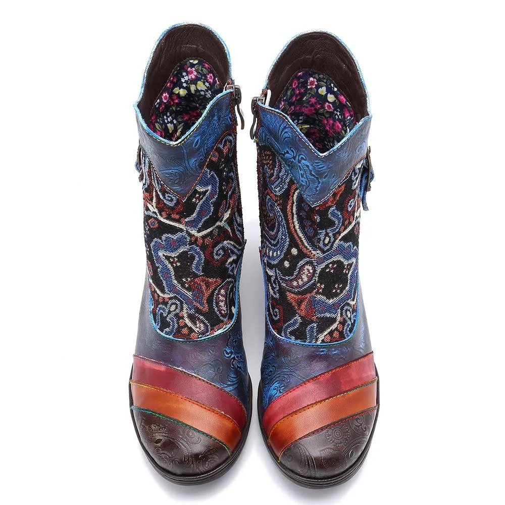 Bluebell Boho Hippie Low Heel Boots