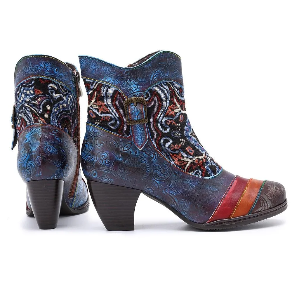 Bluebell Boho Hippie Low Heel Boots