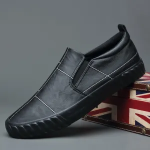 Breathable Leather Shoes Leisure One-Step Business British Deodorant Waterproof Soft Leather Shoes