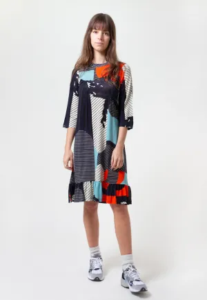 Bubble Jersey Dress - secret bathroom print