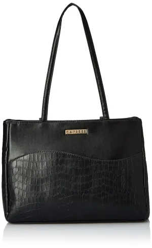 Caprese womens TIO S Large BLACK Satchel