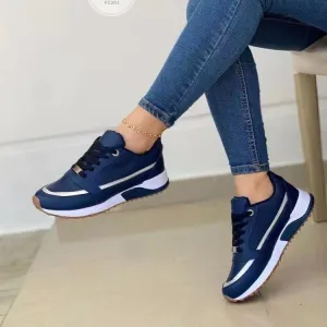 Casual Lace-up Shallow Round Toe Sports Sneakers