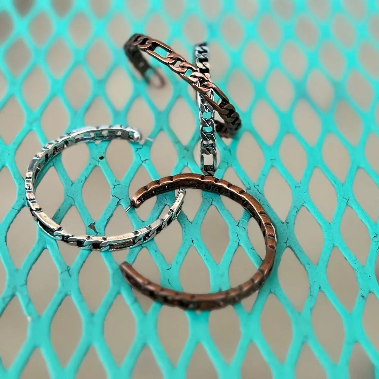 Chained to Hoop Earrings- 2 Colors