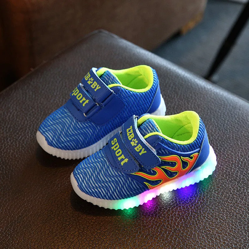 Children's Spring Autumn 2016 LED light shoes girls boy casual shoes shoes sports shoes fashion glowing sneakers for kids 21-31