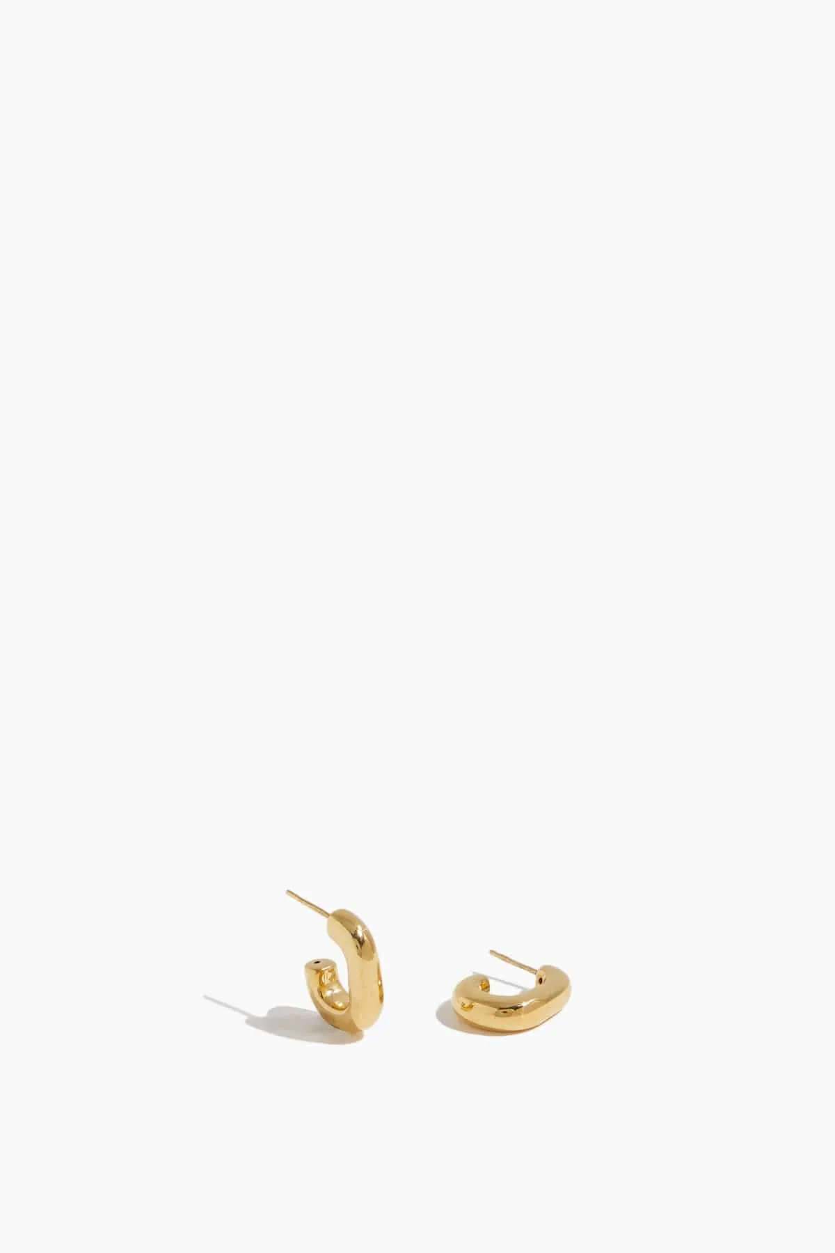 Chunky Mini Hoops in 14k Yellow Gold