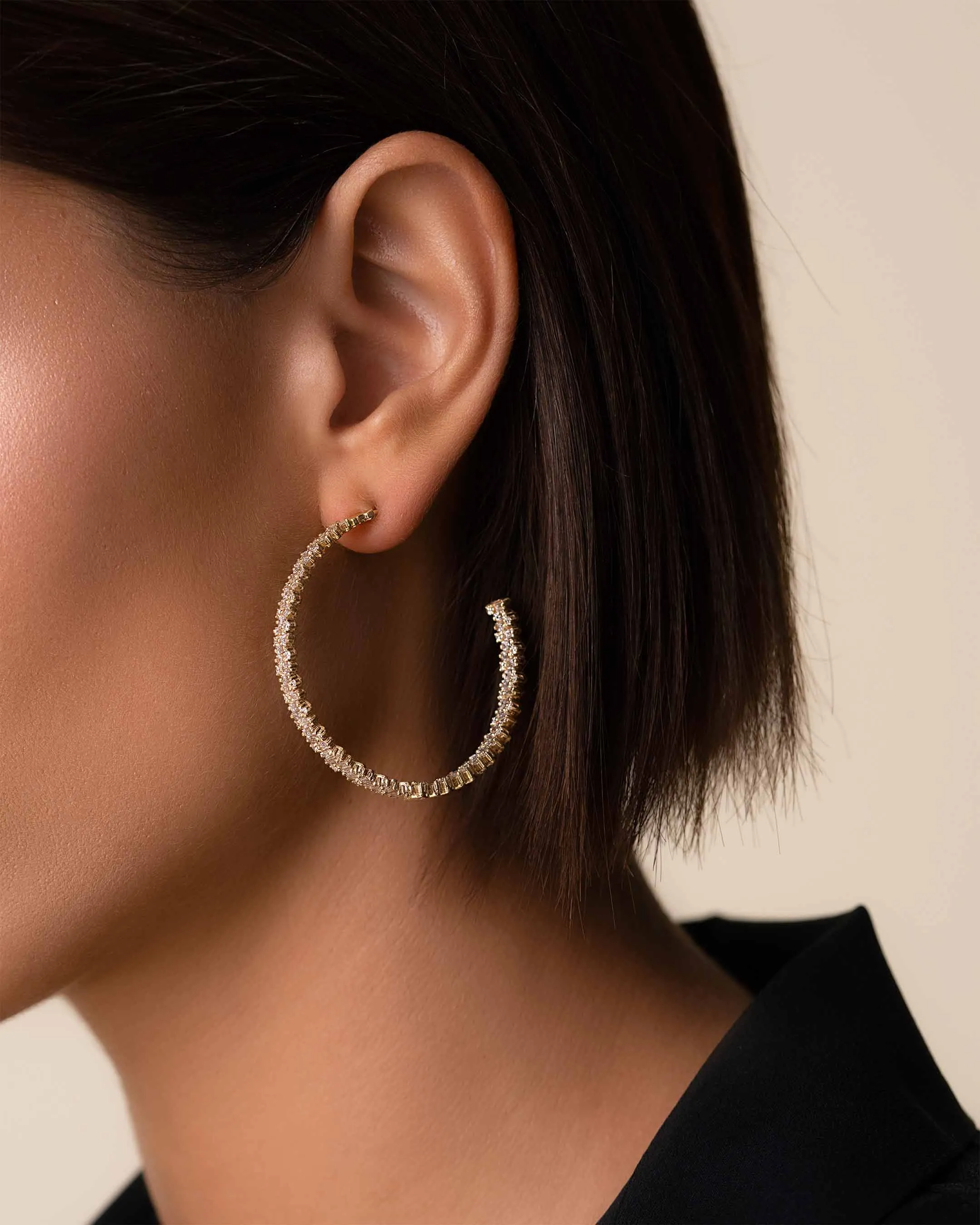 Classic Diamond Shimmer Milli Hoops