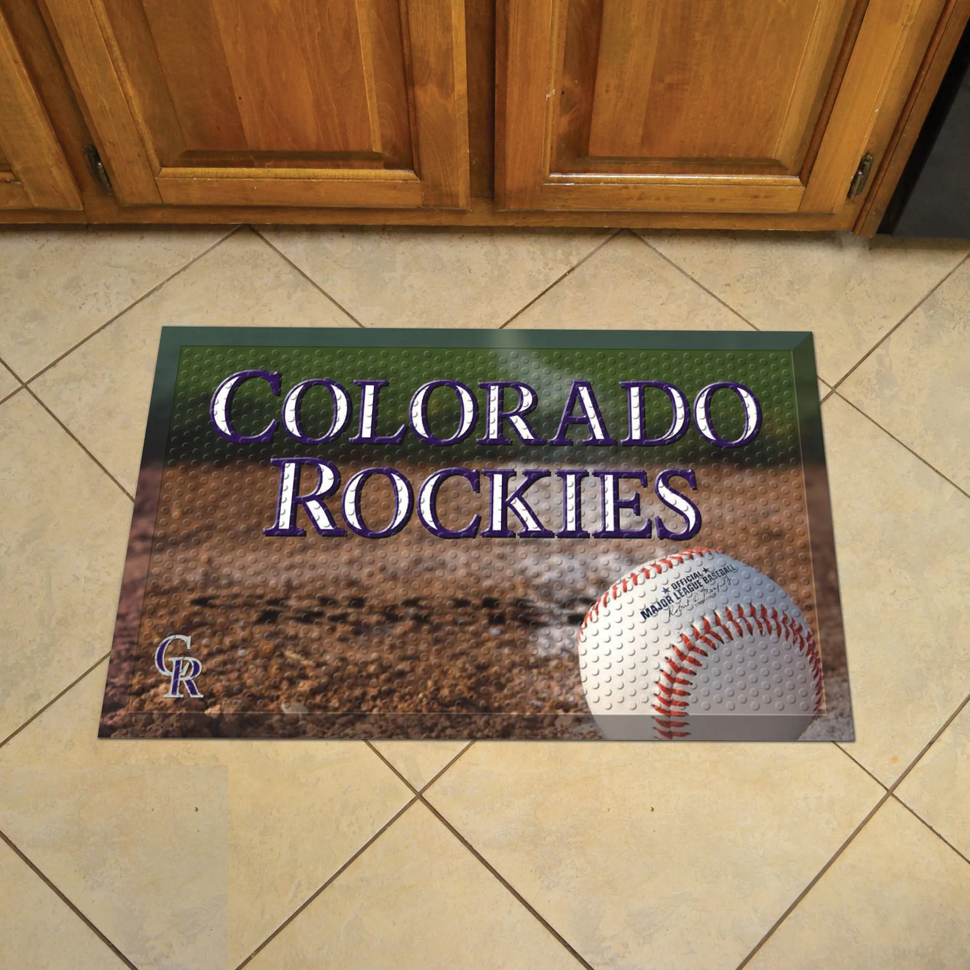 Colorado Rockies Rubber Scraper Door Mat