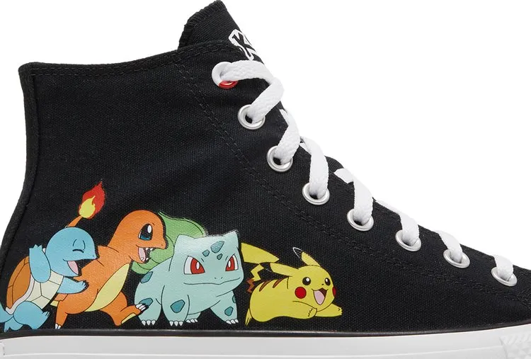 Converse Pokemon x Chuck Taylor All Star High First Partners Sneakers, Black