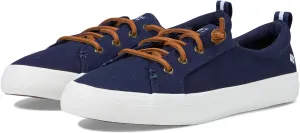 Crest Vibe Washed Linen Sperry Sneakers, navy blue